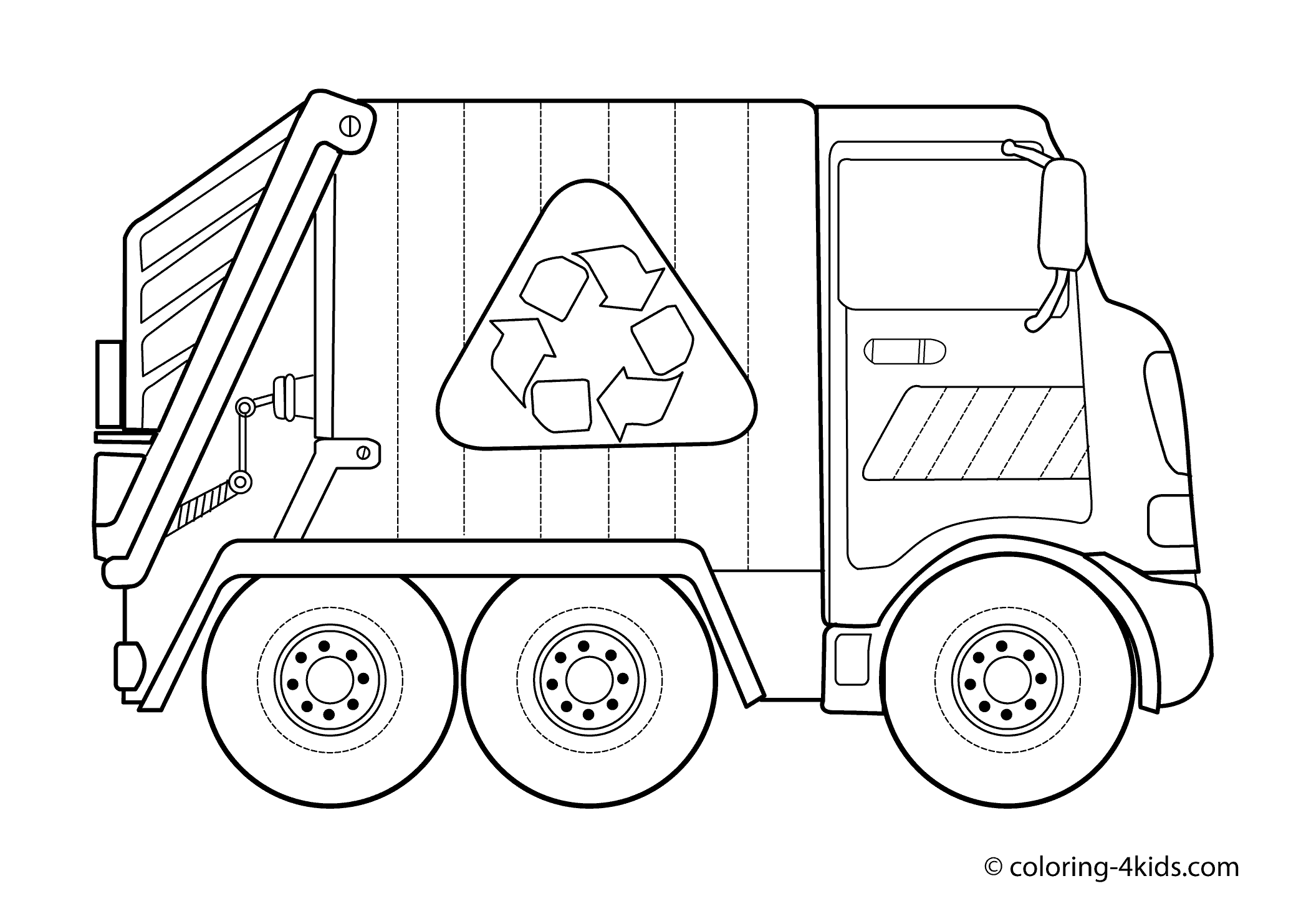 çöp kamyonu boyama etkinliği