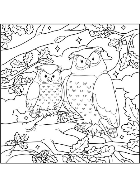 mama and baby owl coloring pages - photo #5