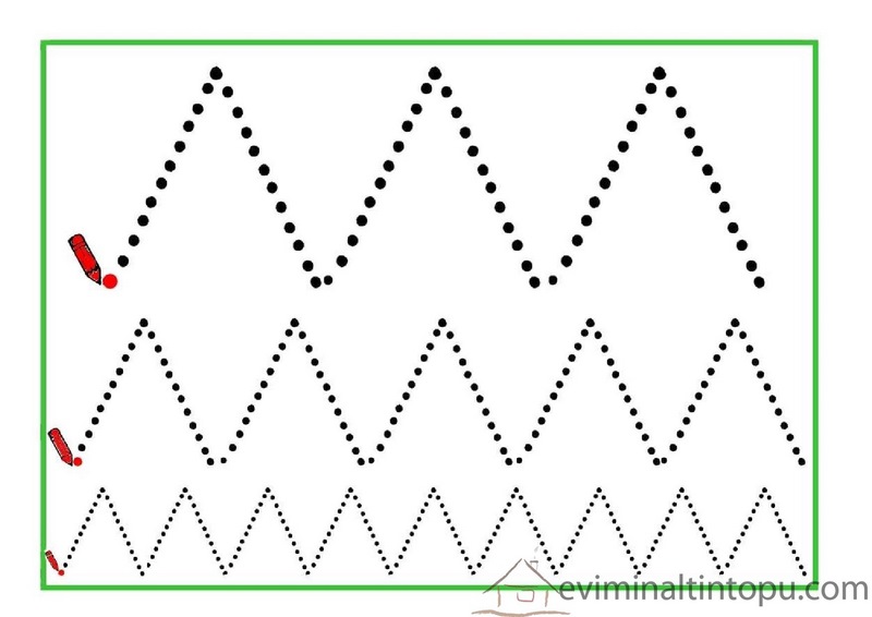 Cizgi Tamamlama Ornekleri Okul Oncesi Yaziya Hazirlik