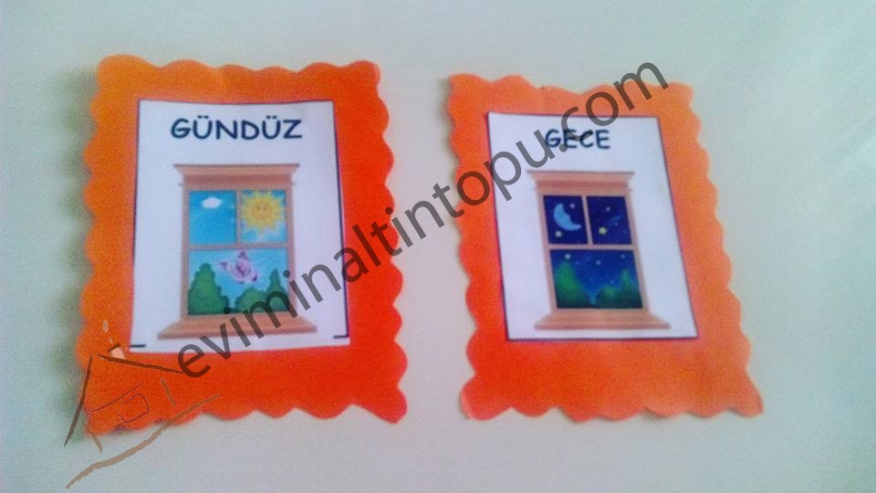 gece gündüz zıt kavramlar oyunu