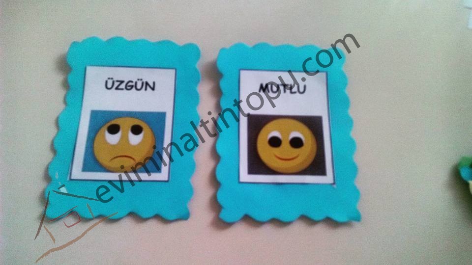 mutlu üzgün zıt kavramlar oyunu