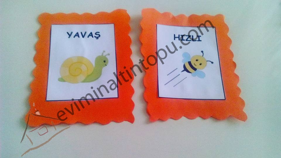 yavaş hızlı zıt kavramlar oyunu