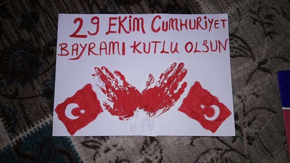 29 ekim el baskısı etkinliği